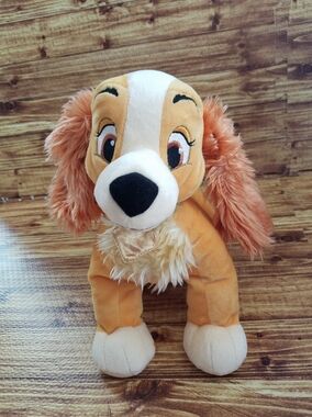 Disney Store Lady And the Tramp Plush Dog Toy Orange Soft 12 Inch Cocker Spaniel